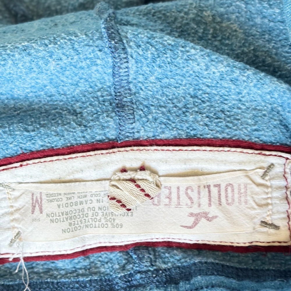Hollister Co Y2K Sweatpants Bundle Blue HCO Logo Cream Cropped Loungewear Medium - Picture 7 of 12